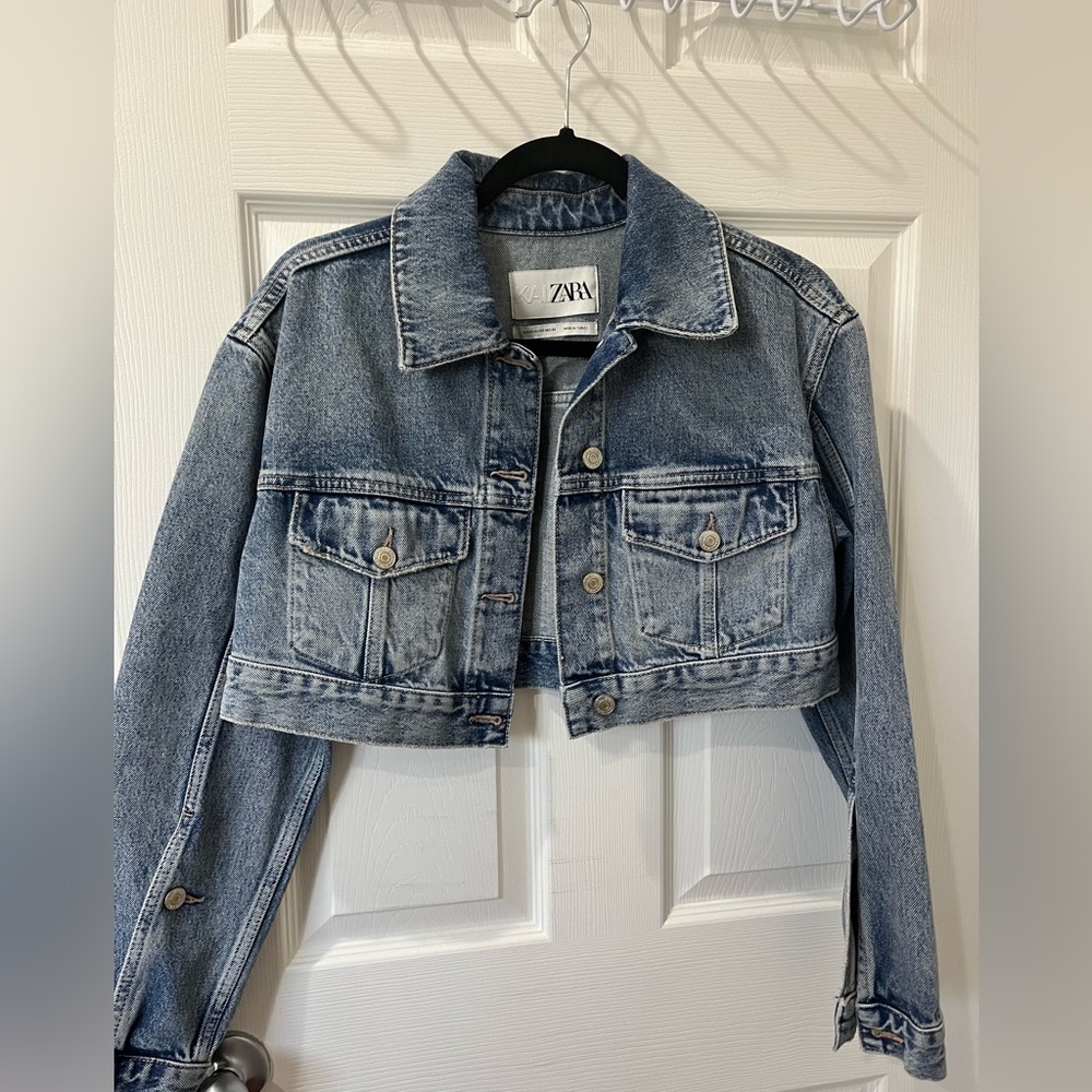 Zara crop Jean jacket